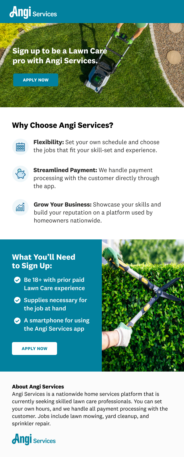 CONNECTING LAWN CARE WORKERS WITH CUSTOMERS Paid Weekly domestic gigs craigslist
